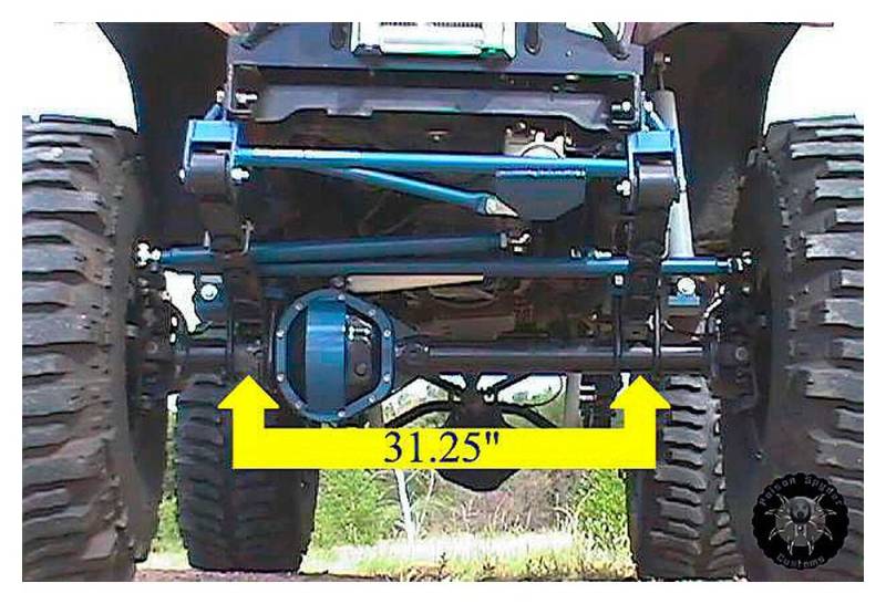 Poison Spyder Customs 1120010 CJ Full Width Axle Conversion Kit